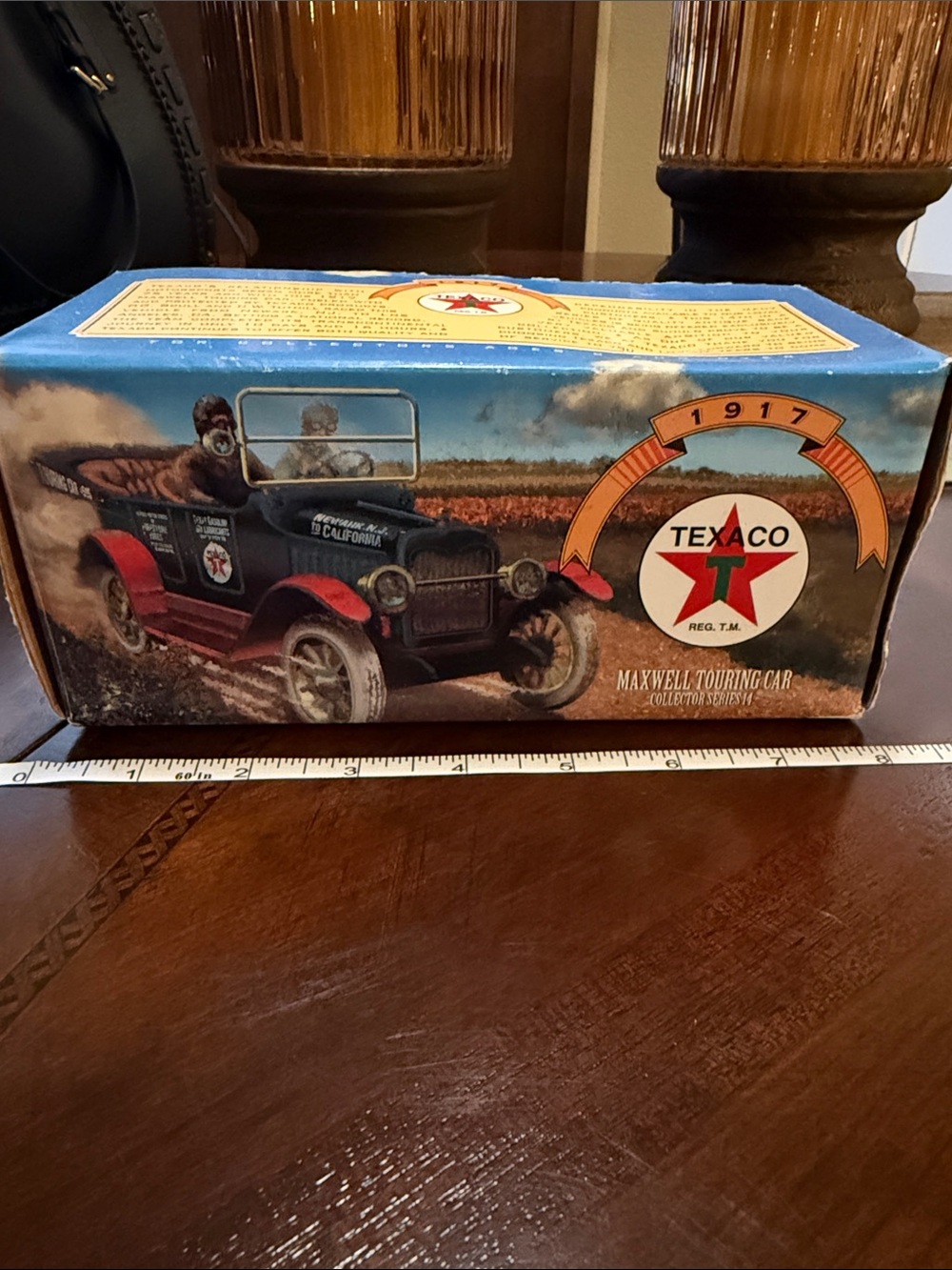 1917 Texaco Ertl Maxwell Touring Car Collectible Toy - Blue & Red